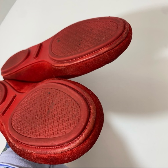 Tory Burch Women’s Minnie Travel Ballet Suede Flat Red Size 8.5 - Picture 9 of 10